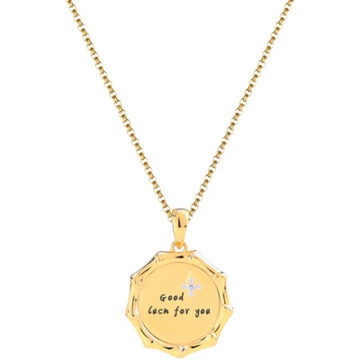 原创金币吊坠刻字项链纯银相片盒