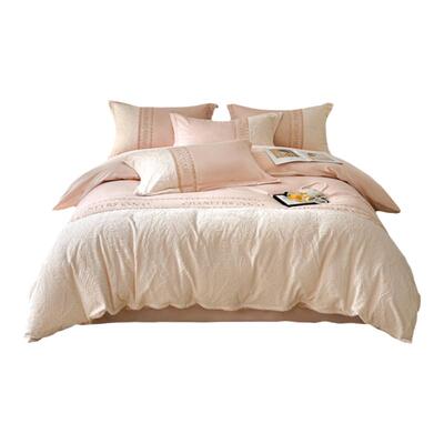 轻奢风雕花全棉四件套