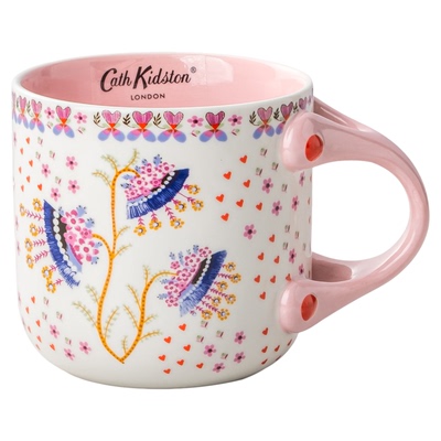 LUMIALEE英国cathkidston复古纽扣碎花马克杯心里有花园闺蜜礼物