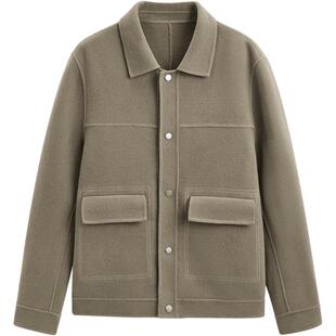 GXG男装 多色含羊毛简约基础休闲短大衣外套 2023年冬季品