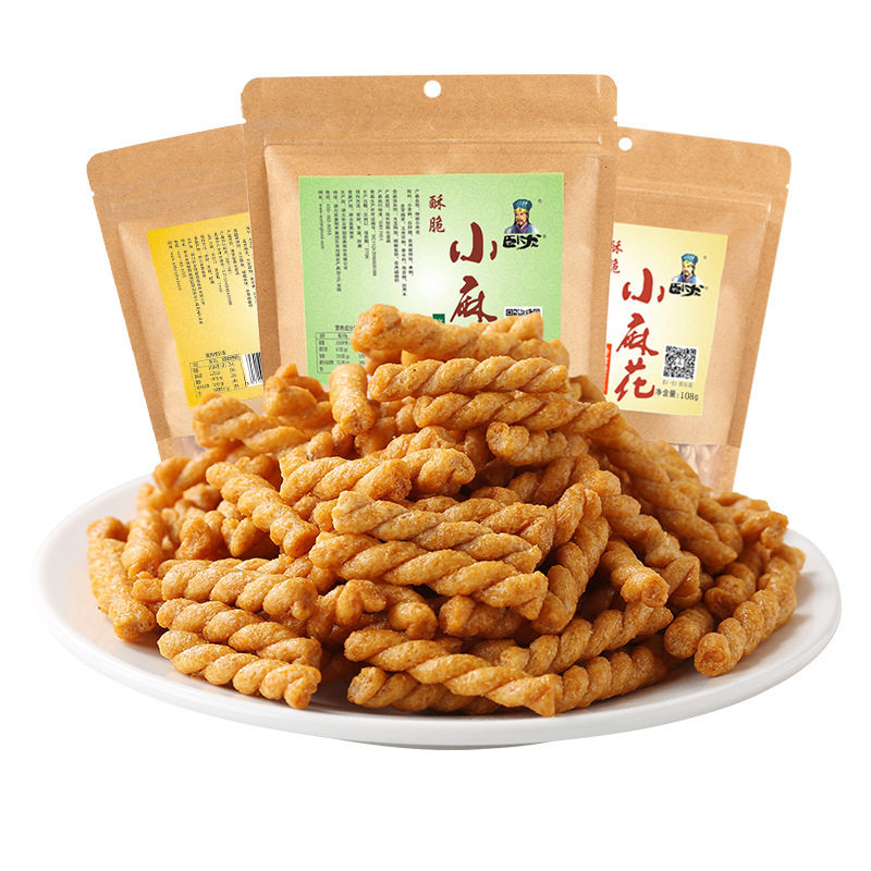 卧龙小麻花袋装整箱早餐手工糕点网红零食小吃香酥脆休闲食品散装