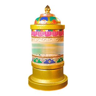 小多吉电动藏族转金简轮转金筒家用藏式摆件办公室桌面开业礼品