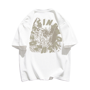 小众美式百搭短袖T恤男vibe潮牌夏季新款重磅纯棉休闲半袖上衣ins