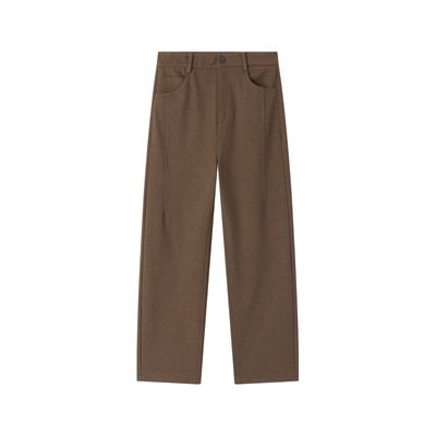 CHICJOJO棕色休闲九分哈伦裤