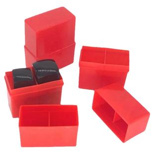 塑料双方25*25*70红色印章盒子浙江江苏江西财务人名专用印章盒子