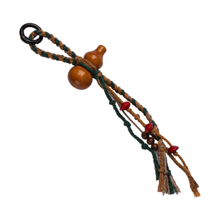 【葫芦护路】桃木小葫芦钥匙扣吊坠手捻文玩国风包包挂件手工编绳