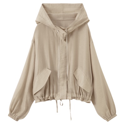 “松弛序章短款连帽外套阔腿裤