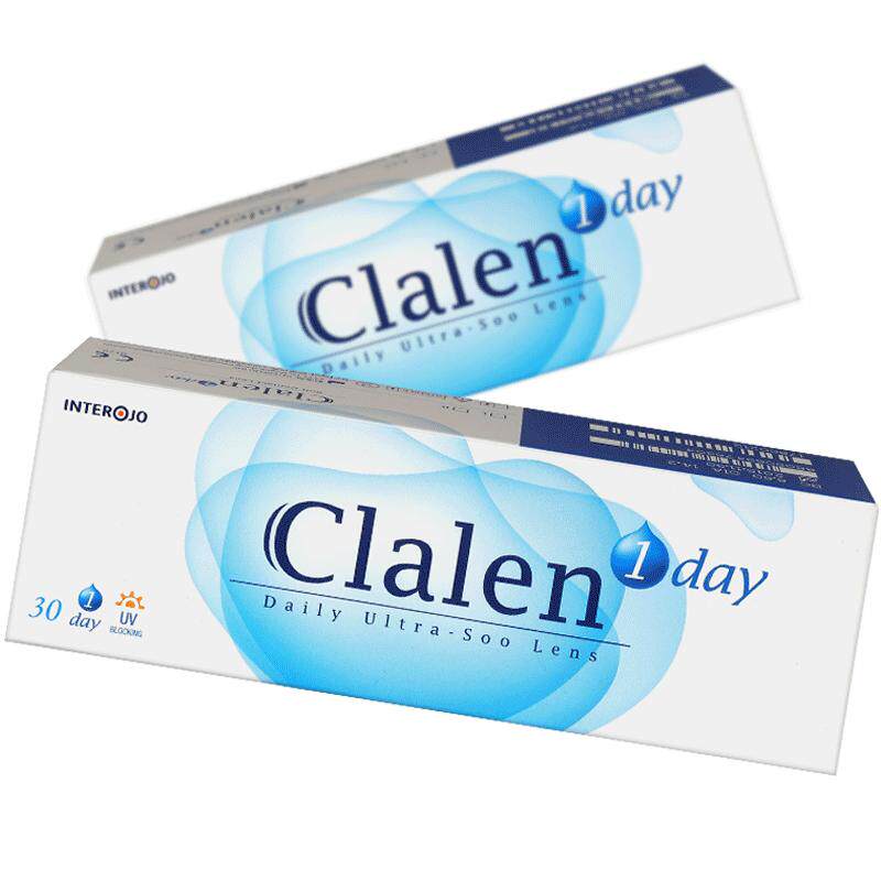 Clalen可俪兰隐形眼镜日抛30片透明高清水润保湿一次性韩国进口