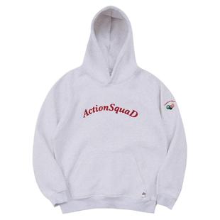 ACTIONS台球刺绣毛巾绣字母抓绒连帽卫衣美式基础情侣款百搭帽衫