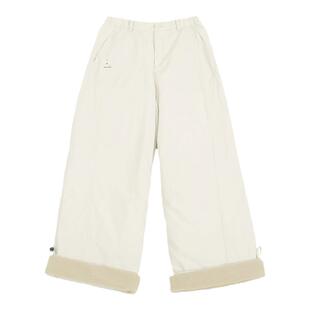 云朵工厂小雪人毛绒翻边羽绒裤冬季高腰加厚保暖长裤冬季新款