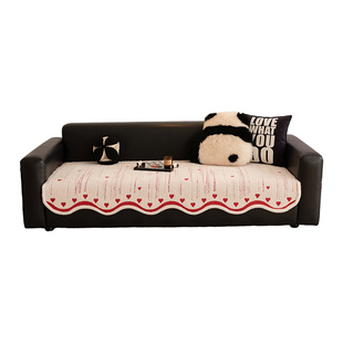 2026新款新年卡通红色异形皮沙发垫冬过年防滑防猫抓毛绒全盖坐垫