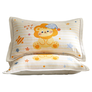 纯棉纱布枕套一对装2025新款家用儿童枕头套40x60全棉枕芯内胆套A