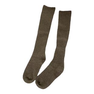 入秋要有的配靴小腿袜｜复古松弛感白色羊毛靴袜针织中筒堆堆袜女