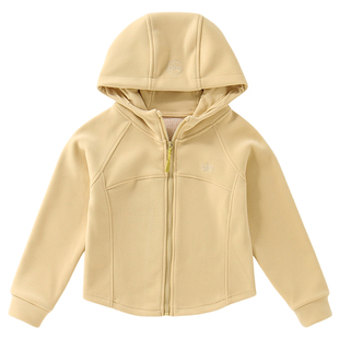 女童外套秋冬季短款双面绒卫衣女孩连帽休闲儿童加绒加厚修身上衣