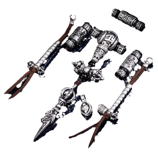 藏银佛珠配饰黄铜文玩手串男女猴头椰蒂金刚星月菩提配件套餐全套