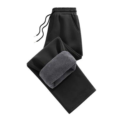 加绒裤子男款冬季潮流百搭直筒裤