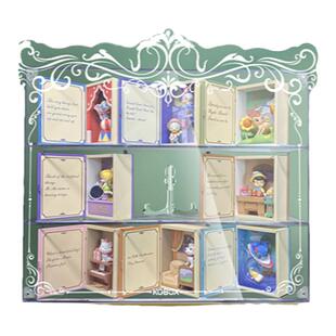 KGBOXPOPMART泡泡玛特盒立体书迪士尼童话故事书亚克力展示盒收纳