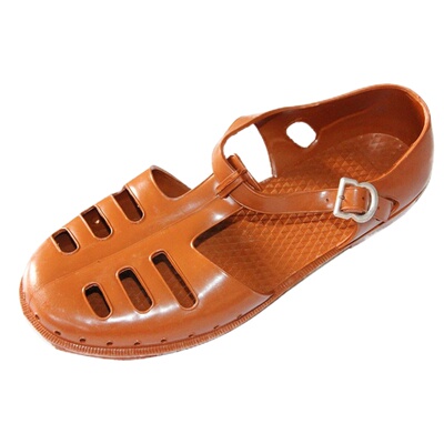 男夏橡胶老式塑料防滑包头凉拖鞋