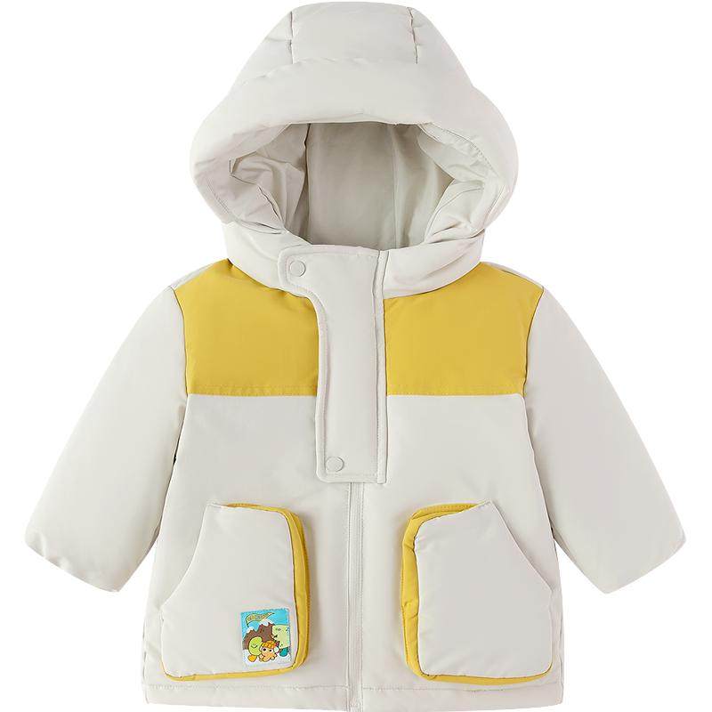 巴拉巴拉balaOne儿童羽绒服男童连帽外套童装2025冬新款厚款保暖