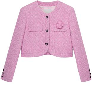 REVAN芮范设计师款高级感玫粉小香风外套RN70105242