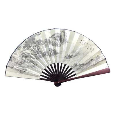 防水绢布题字折扇霸气蹦迪装备