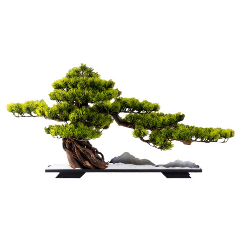 禅意仿生真迎客松绿植玄关摆件创仿真植物盆景