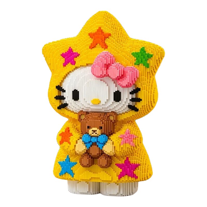 星星猫积木玩具小颗粒拼装