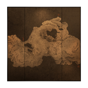 纯铜彩雕 宋代美学 酒店民宿背景软装新中式太湖石茶室禅意挂画