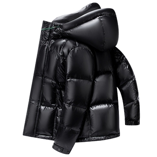 【高充绒量】鸭鸭羽绒服男士冬季加厚连帽短款面包服极寒保暖外套