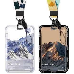 卡套门禁饭卡证件公交车校园学生校牌胸牌钥匙扣链一体保护套带挂绳挂脖工作工牌厂牌吊牌地铁男女可伸缩交通