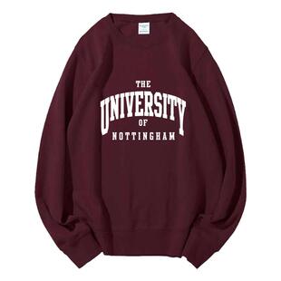 诺丁汉大学圆领卫衣University of Nottingham诺丁汉纪班服定制