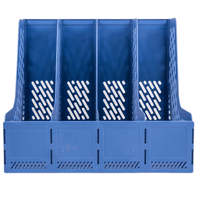 得力四联三栏文件框黑灰色整理