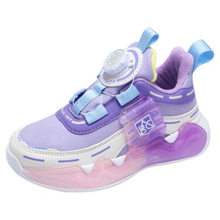 ABC SHIELD女童断码处理二棉鞋女孩冬季皮面防水中大童旋转扣跑鞋