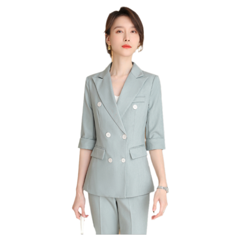 诗璐雅五分袖气质西装外套女薄款