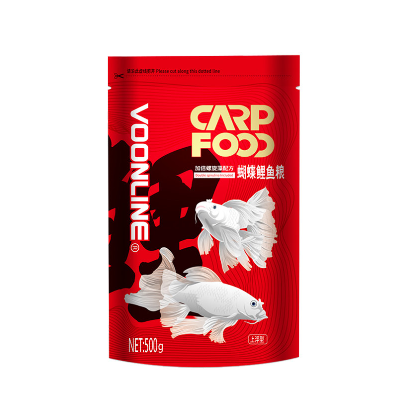 沃韦朗蝴蝶鲤专用饲料高蛋白上浮型鱼食龙凤小颗粒观赏鱼粮