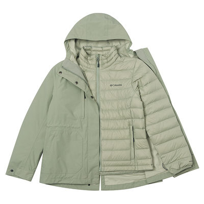 哥伦比亚冲锋衣2025秋季新款羽绒三合一女款冬季外套XR9187348