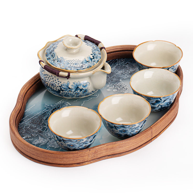 金万花手抓壶一壶四杯