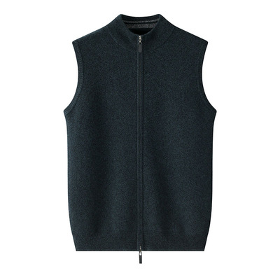 100纯山羊绒开衫马甲男秋冬加厚