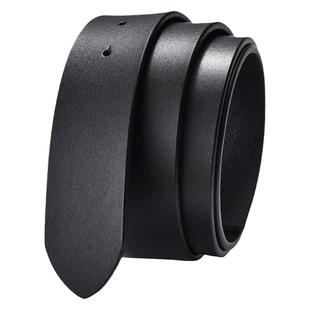 无头皮带男平滑扣真皮带条头层纯牛皮不带头打孔针扣扣眼裤腰带身