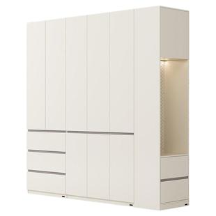 全友家居2025新款爆款成品衣柜家用卧室分段式衣橱洞洞板边柜家具