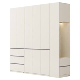 全友家居2026新款成品衣柜家用卧室ENF级分段式大衣橱边柜子家具