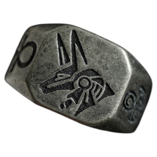 Vintage古着Anubis Eye Signet Ring复古银色戒指