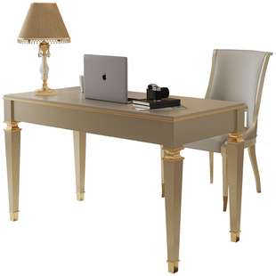 简菲娜 美式轻奢书桌椅组合 设计师创意别墅简约书房实木书桌