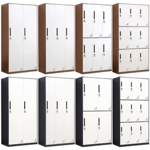 员工宿舍更衣柜九门铁皮四门换衣柜多门车间六门储物存包鞋柜带锁