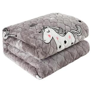 法兰绒床垫家用防滑保暖垫冬天毛绒垫子单双人1.8m床铺垫被褥子5