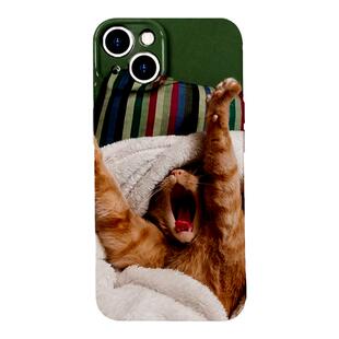 犯困~复古创意伸懒腰小猫菲林适用iPhone17promax16pro手机壳OPPOreno7华为pura70vivo软IQOONEO9硬红米k60