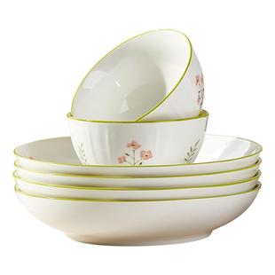 陶瓷餐具加厚防烫2026新款小清新摩登时尚吃饭碗家用盘子单个碗具