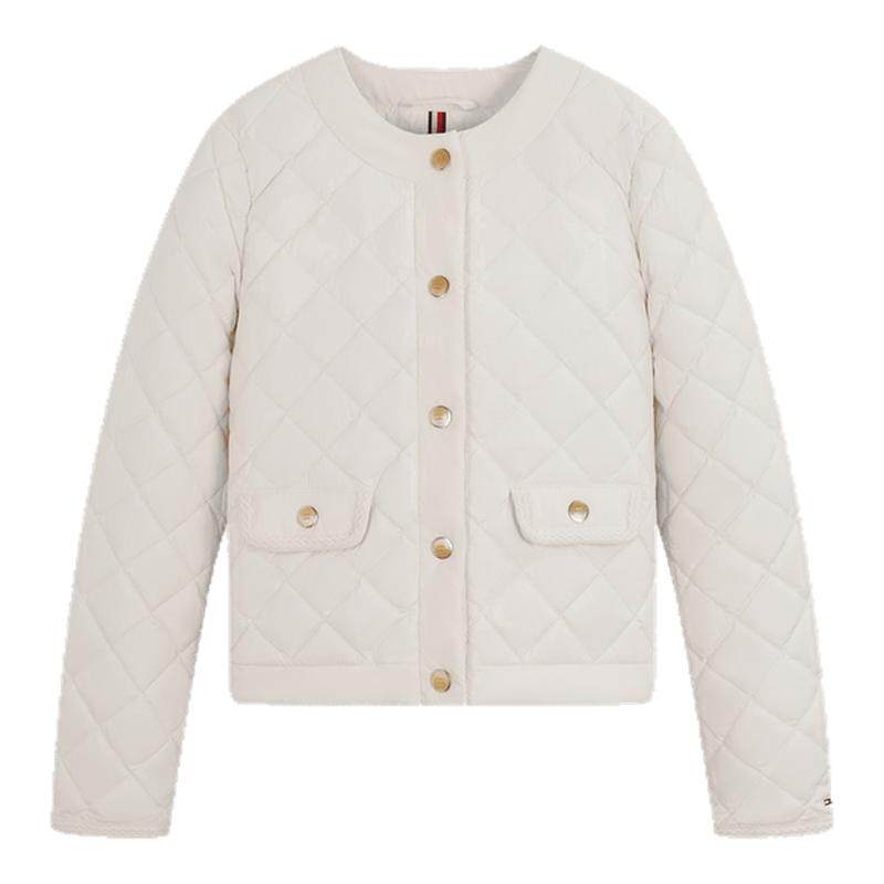 Tommy女装复古菱格90绒羽绒服