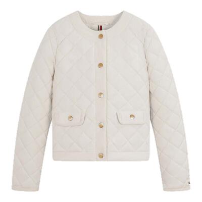 Tommy女装复古菱格90绒羽绒服