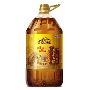 中粮福临门家香味老家土榨菜籽油4L甄选原料家用食用油味道香